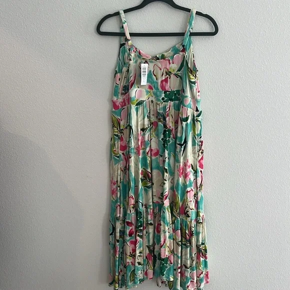Torrid Tropical Floral Super Soft Knit Midi Dress  NWT Size Large - Picture 9 of 11